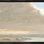 "Hudson River School - Hudson Valley Sunset 1870" Framed Art Print ARTWORK - framed print Celadon Art Large Canvas On Board Black