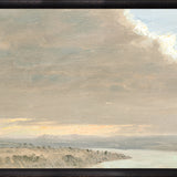 "Hudson River School - Hudson Valley Sunset 1870" Framed Art Print ARTWORK - framed print Celadon Art Large Canvas On Board Black