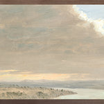 "Hudson River School - Hudson Valley Sunset 1870" Framed Art Print ARTWORK - framed print Celadon Art Large Canvas On Board Dark Wood