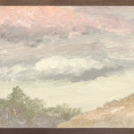 "Hudson River School - Clouds Over Church's Farm 1870" Framed Art Print ARTWORK - framed print Celadon Art Large Canvas On Board Dark Wood