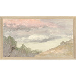 "Hudson River School - Clouds Over Church's Farm 1870" Framed Art Print ARTWORK - framed print Celadon Art Small Canvas On Board Light Wood