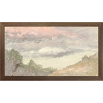 "Hudson River School - Clouds Over Church's Farm 1870" Framed Art Print ARTWORK - framed print Celadon Art Small Canvas On Board Dark Wood