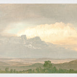 "Hudson River School - Clouds Over the Hills 1865" Framed Art Print