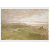 "Hudson River School - Hudson Valley Summer View 1870" Framed Art Print