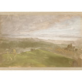 "Hudson River School - Hudson Valley Summer View 1870" Framed Art Print