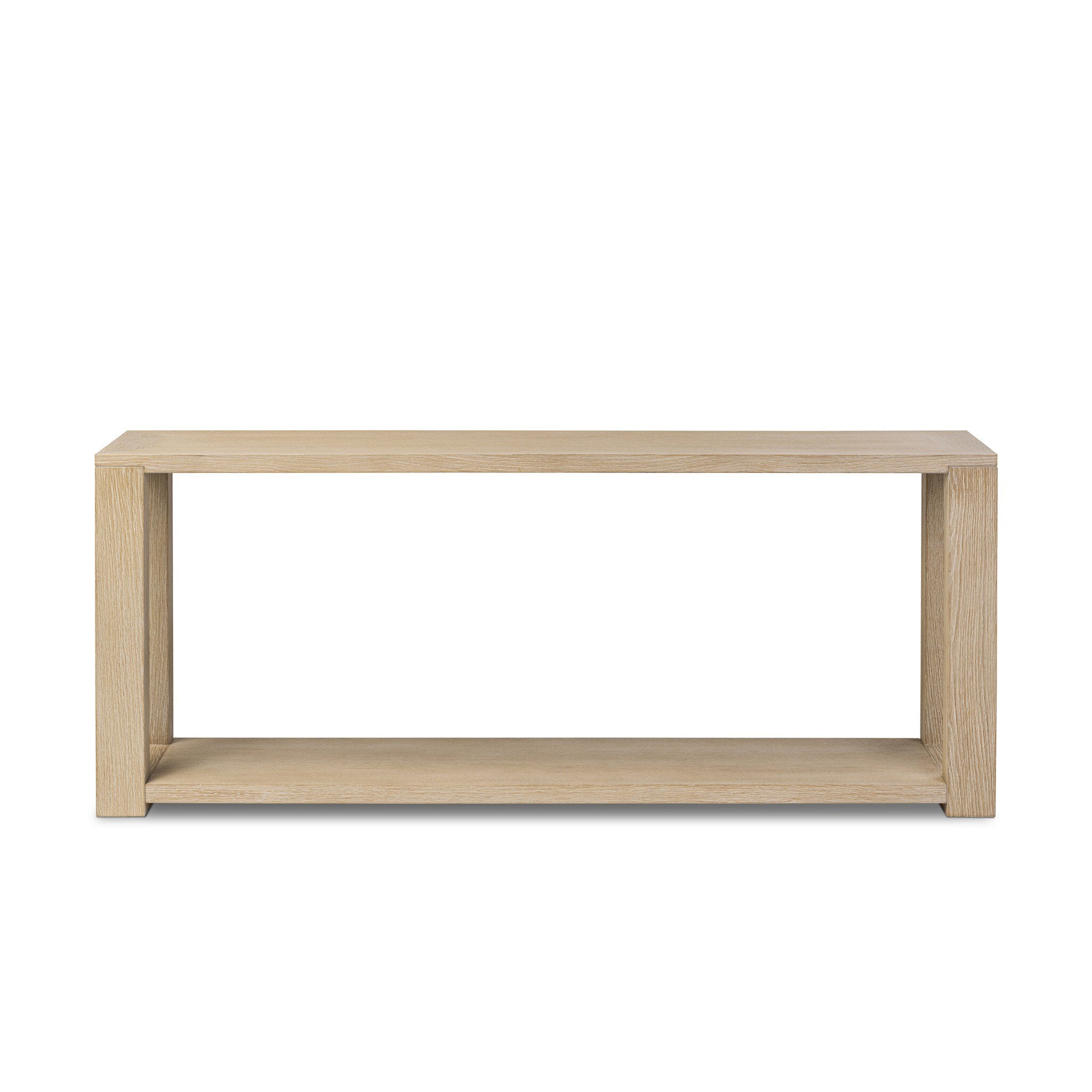 Thomas Console Table FURNITURE - console table Four Hands Bleached Oak Veneer