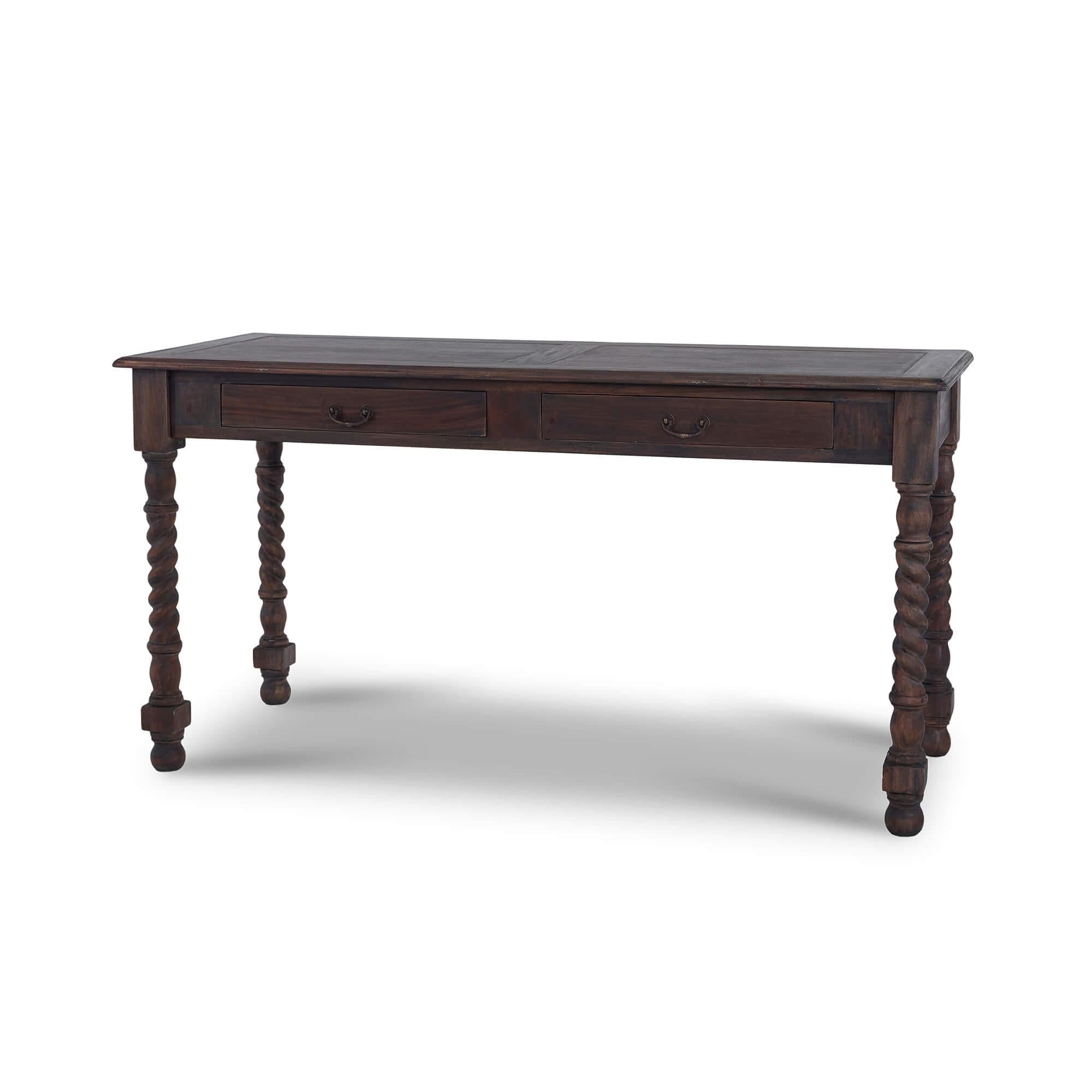 Bramwell Console Desk FURNITURE - desk Bramble Straw Wash