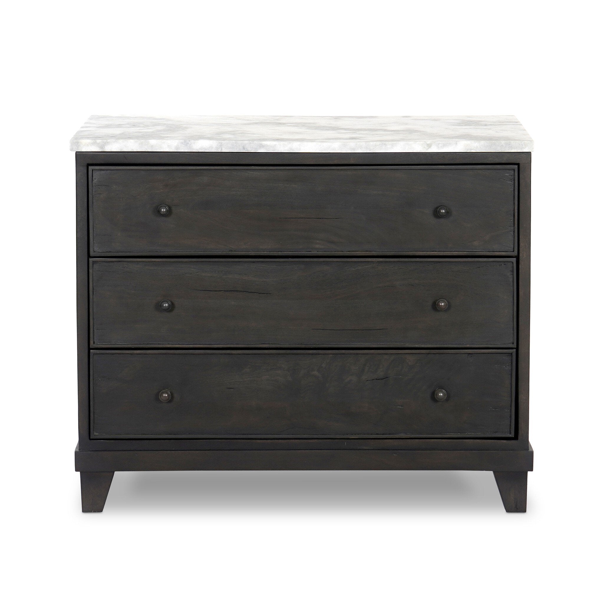 Odette Nightstand, White Statuario Marble