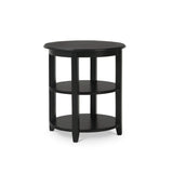Luna Round 3 Tier Side Table FURNITURE - side table Bramble Batavia Black