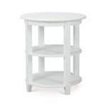 Luna Round 3 Tier Side Table FURNITURE - side table Bramble Architectural White