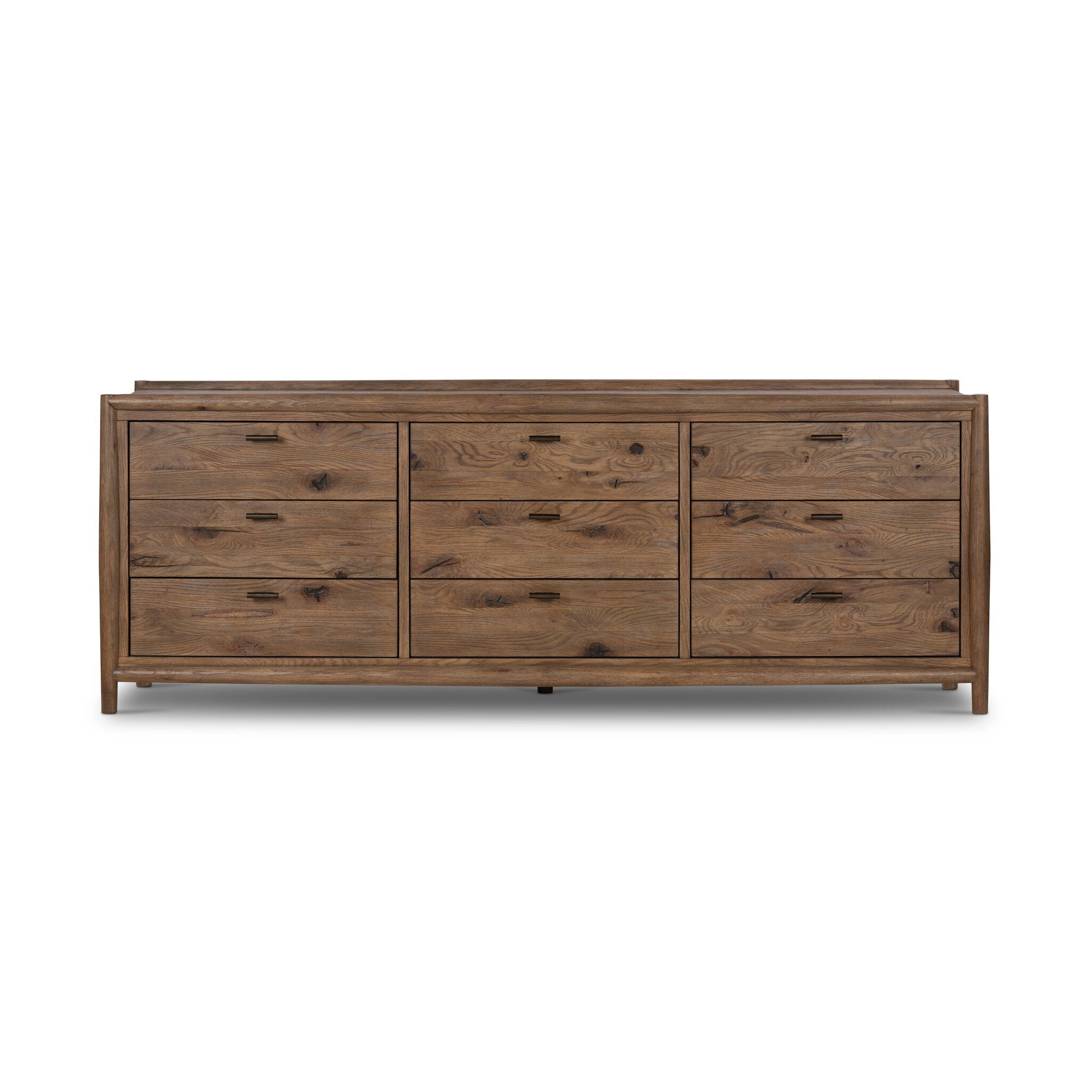 Glenview 9 Drawer Dresser, Weathered Oak