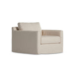 Hampton Slipcover Swivel Chair FURNITURE - lounge chair Four Hands Evere Creme