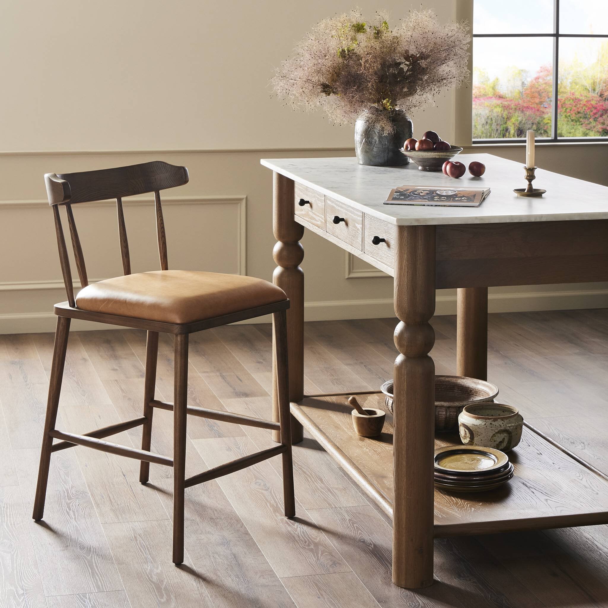 Colter Counter Stool FURNITURE - bar/counter stool Four Hands