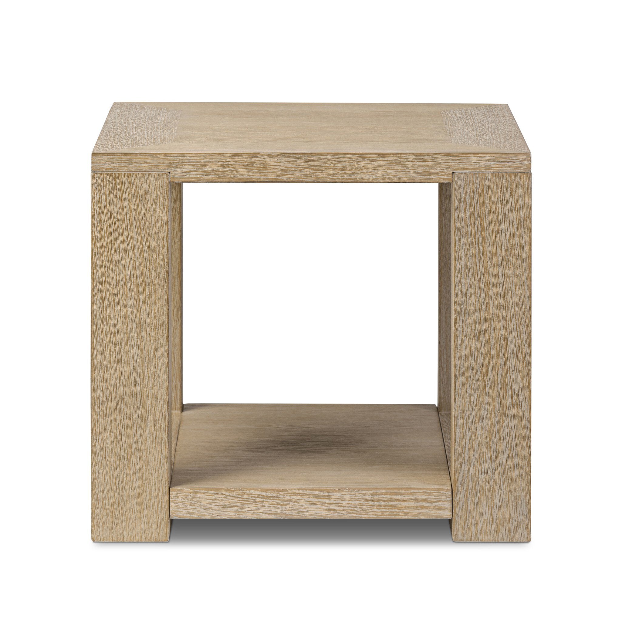 Thomas End Table FURNITURE - end table Four Hands Bleached Oak Veneer