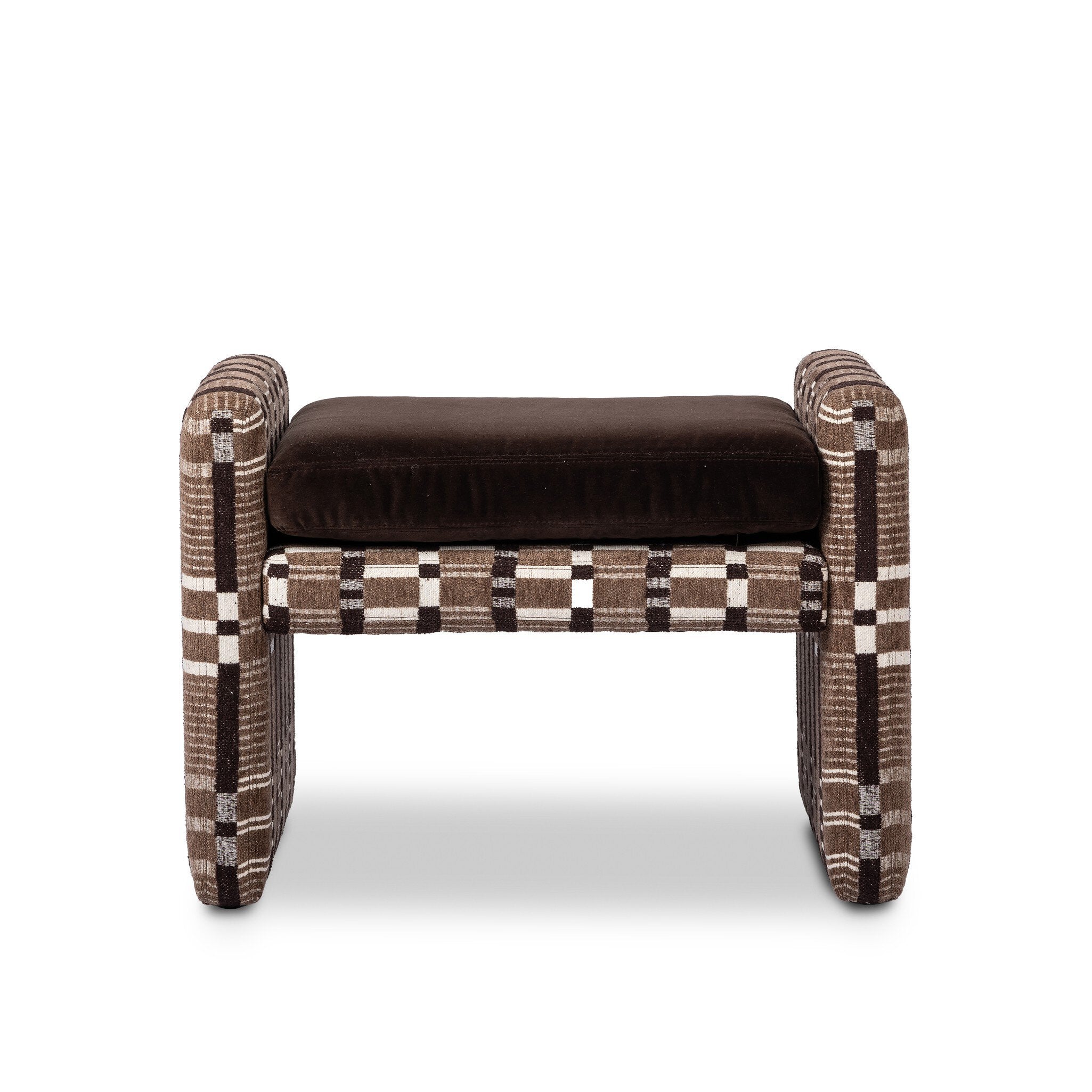 Serena Ottoman FURNITURE - ottoman Four Hands Sandhill Cocoa