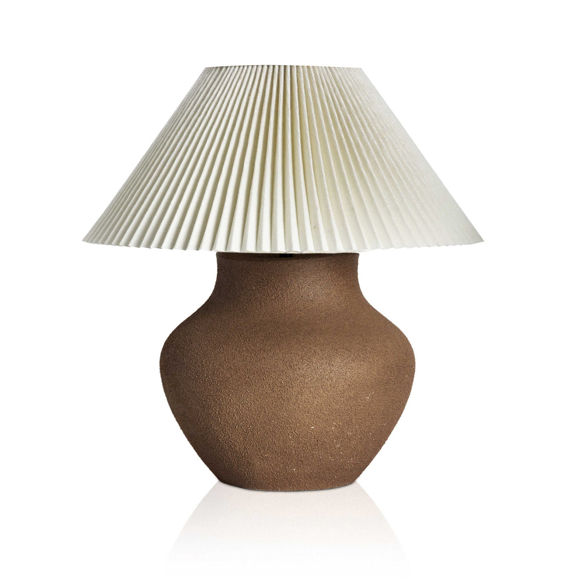 Parma Table Lamp LIGHITING - table lamp Four Hands Textured Dark Sand Porcelain