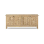 Alessio Media Console FURNITURE - console table Four Hands Aged Natural Oak Veneer
