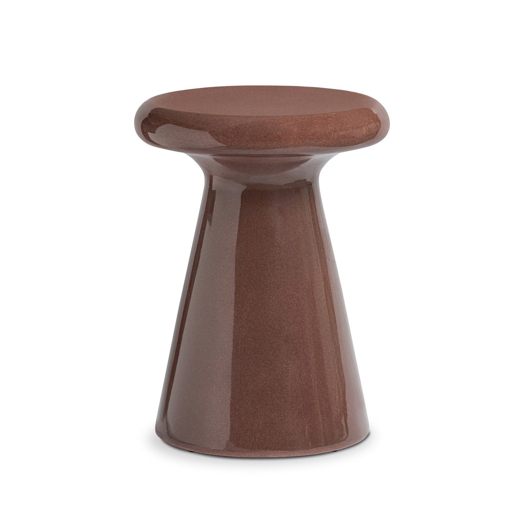 Kika End Table, Smooth Red Concrete