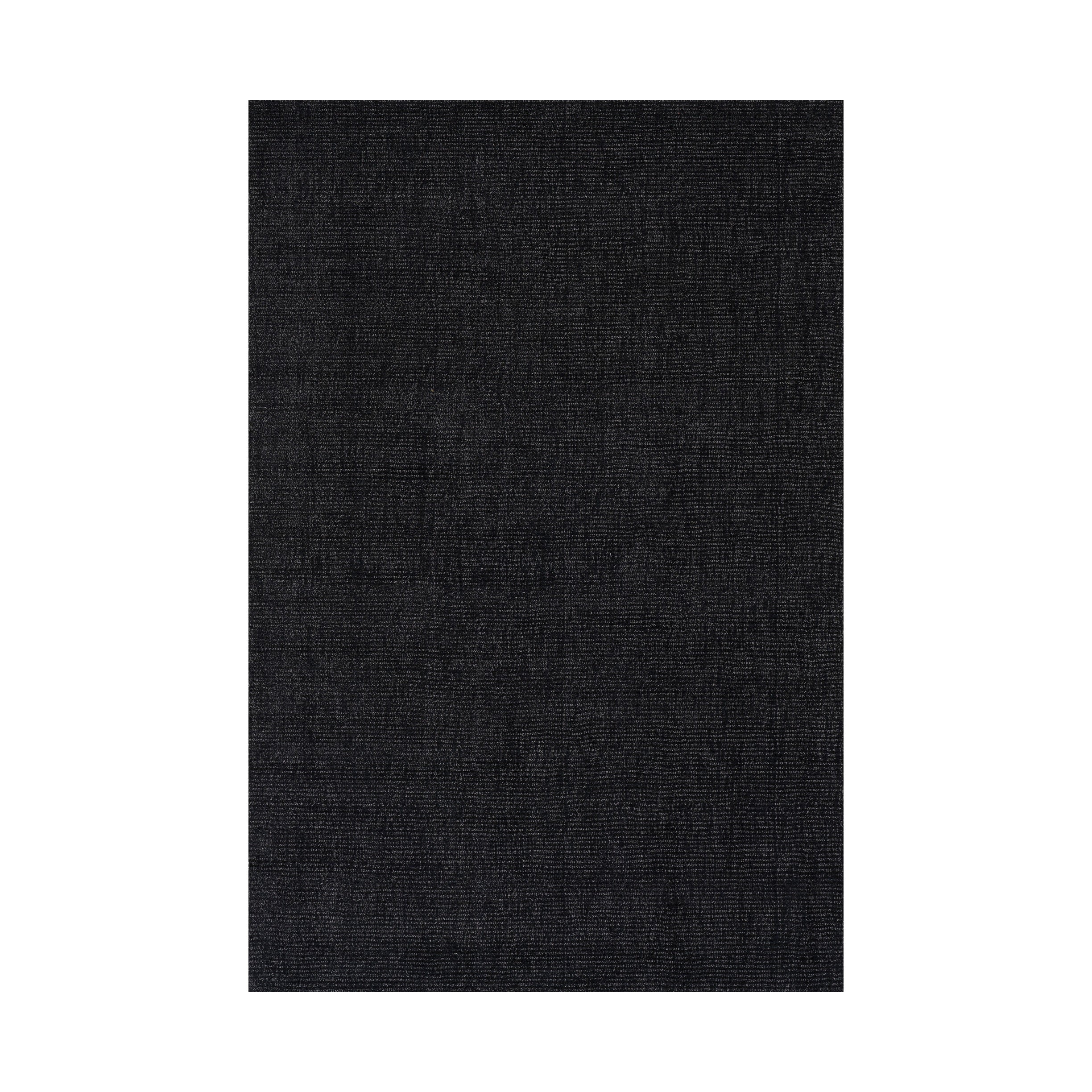 Nate Berkus Crosby Solid Wool Cozy Area Rug RUGS - wool Dash & Albert Black 4' x 5'