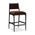 Valeene Bar + Counter Stool FURNITURE - bar/counter stool Four Hands Monte Chocolate 38.25"