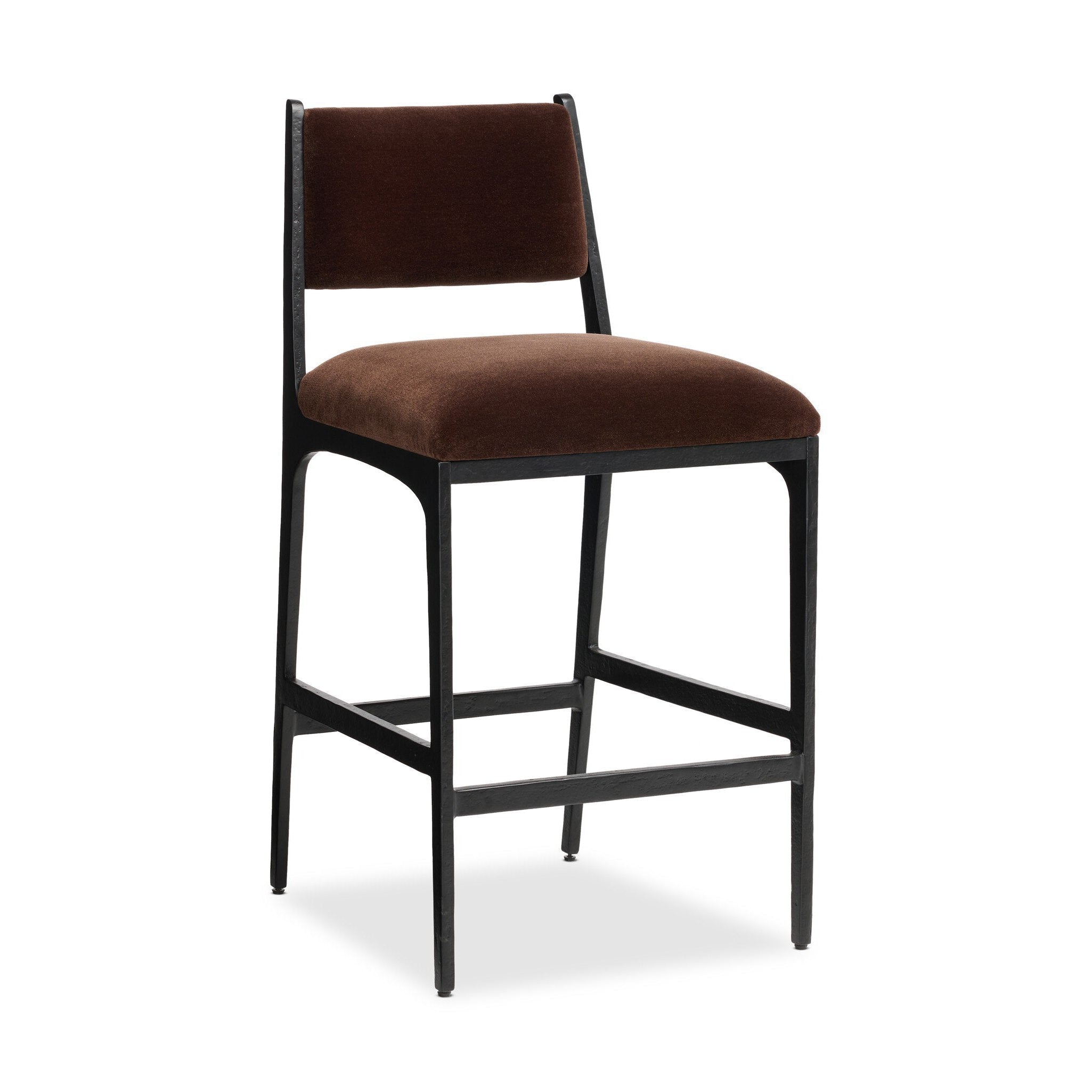 Valeene Bar + Counter Stool FURNITURE - bar/counter stool Four Hands Monte Chocolate 38.25"