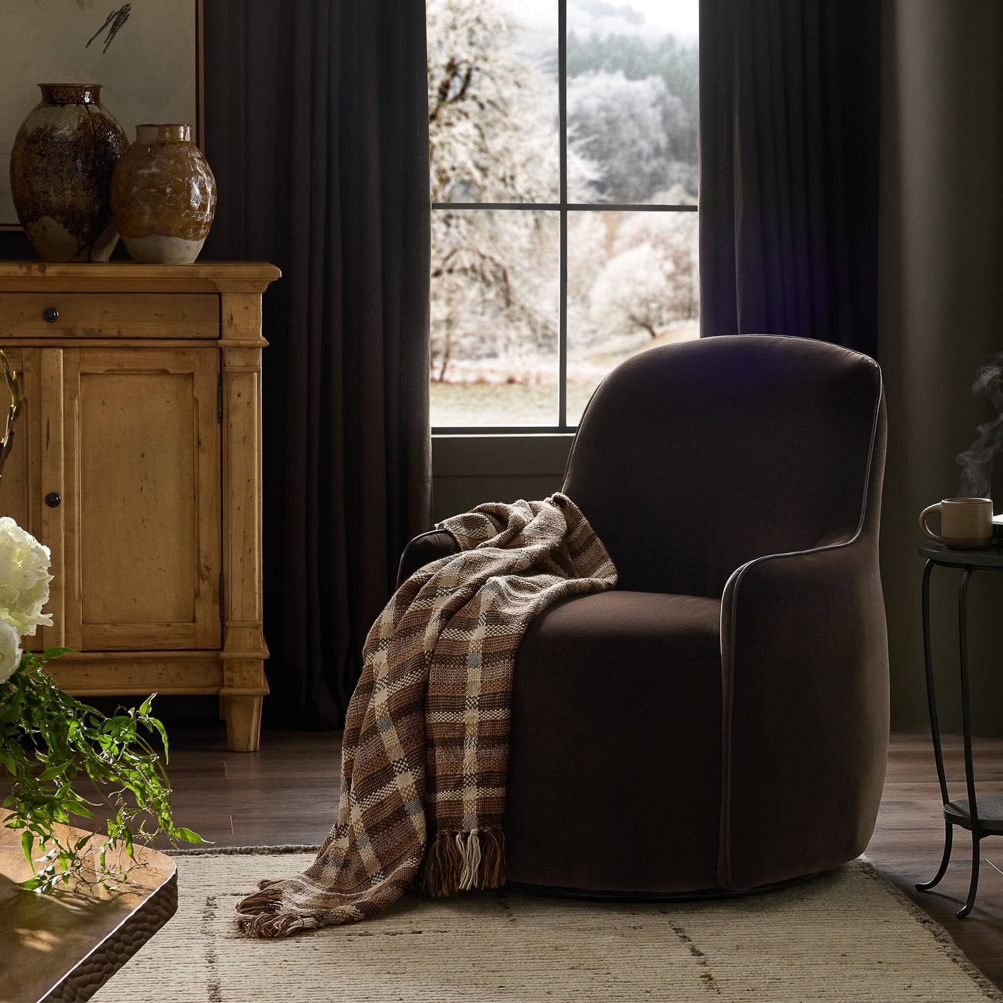Berkley Swivel Chair FURNITURE - chairs Four Hands