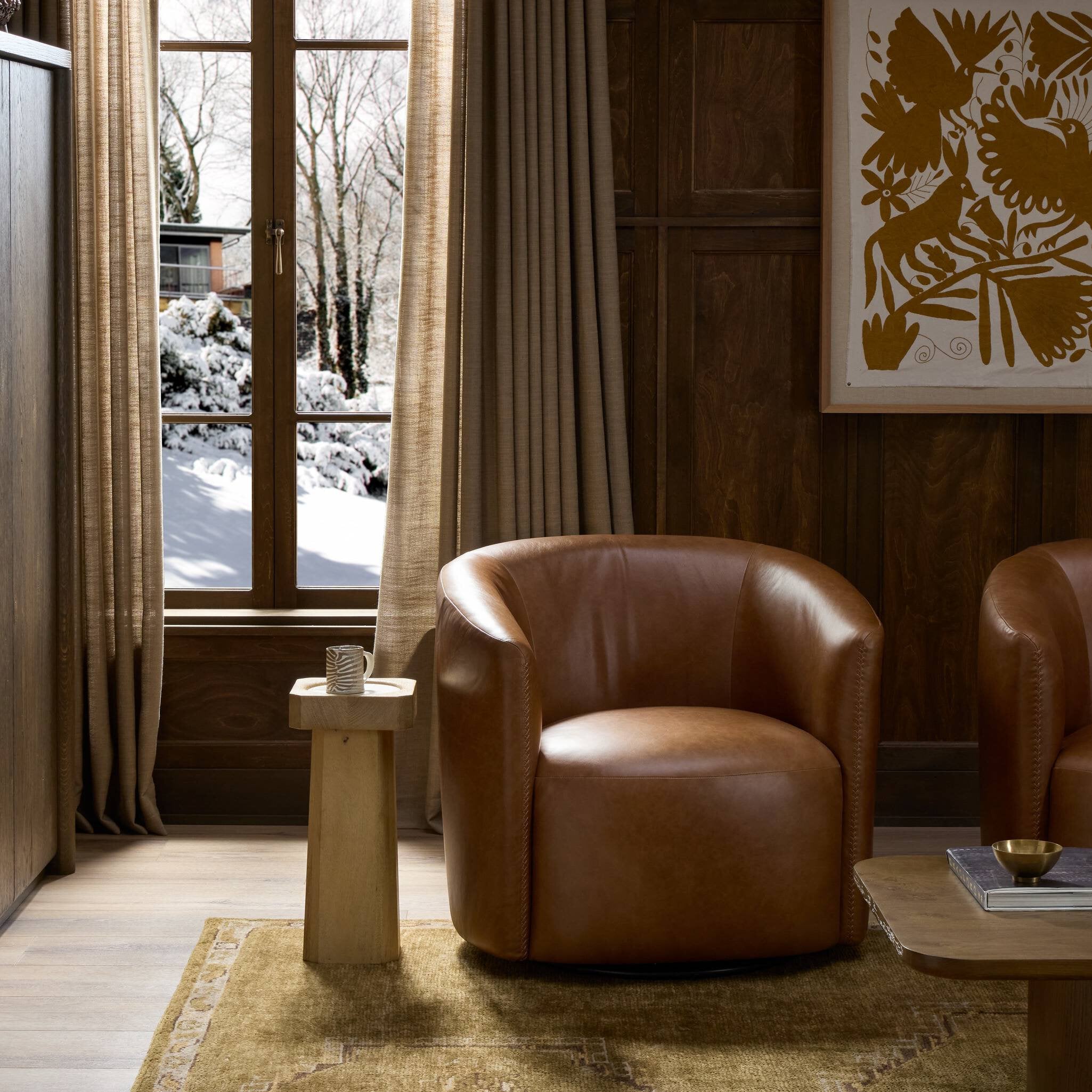 Salena Swivel Chair FURNITURE - accent chairs Four Hands