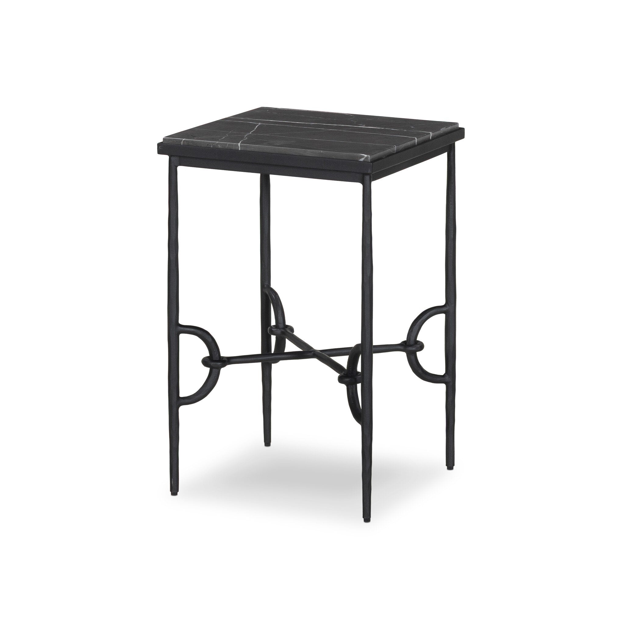Babylon Small End Table FURNITURE - end table Four Hands Grey Italian Marble