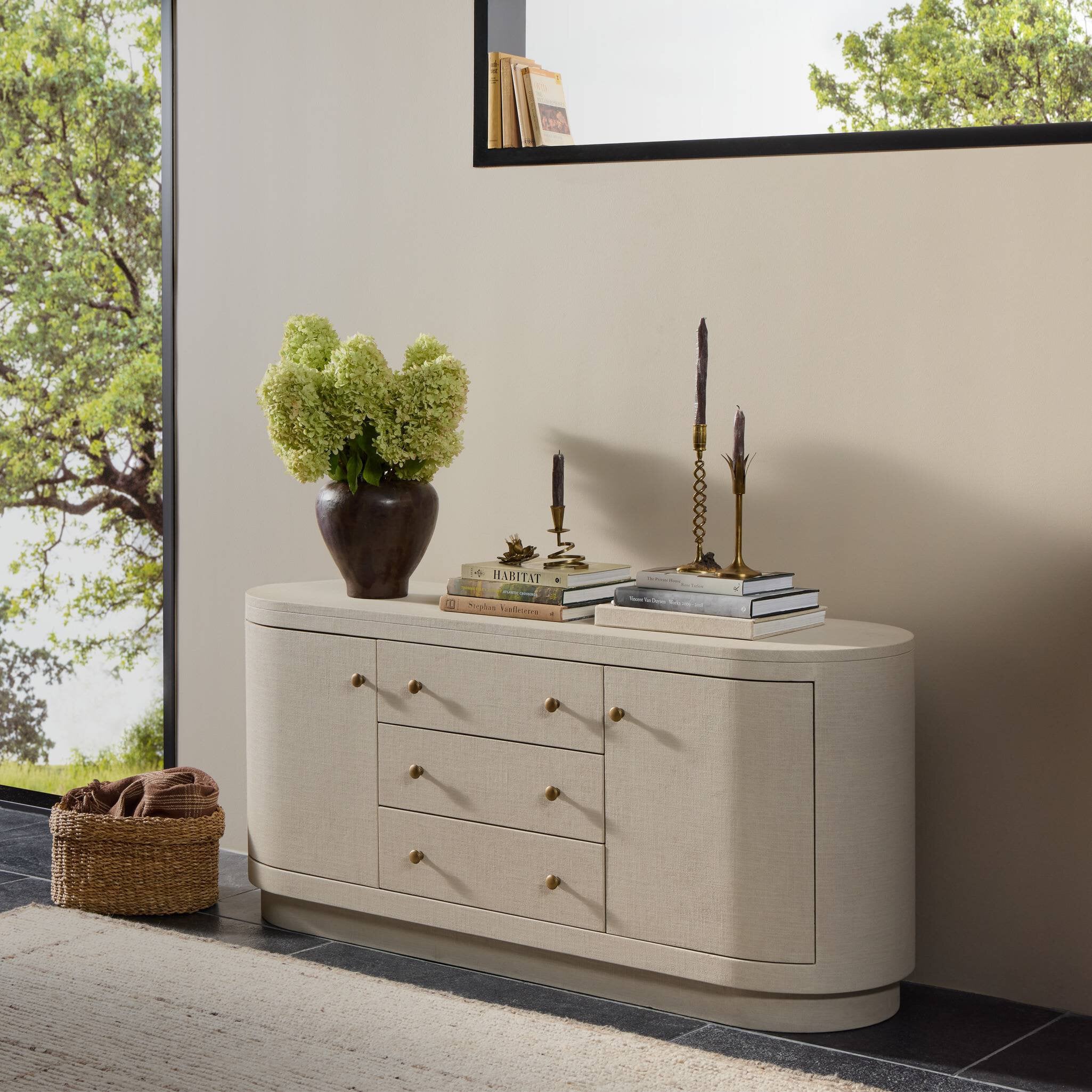 Amelia Media Console FURNITURE - console table Four Hands