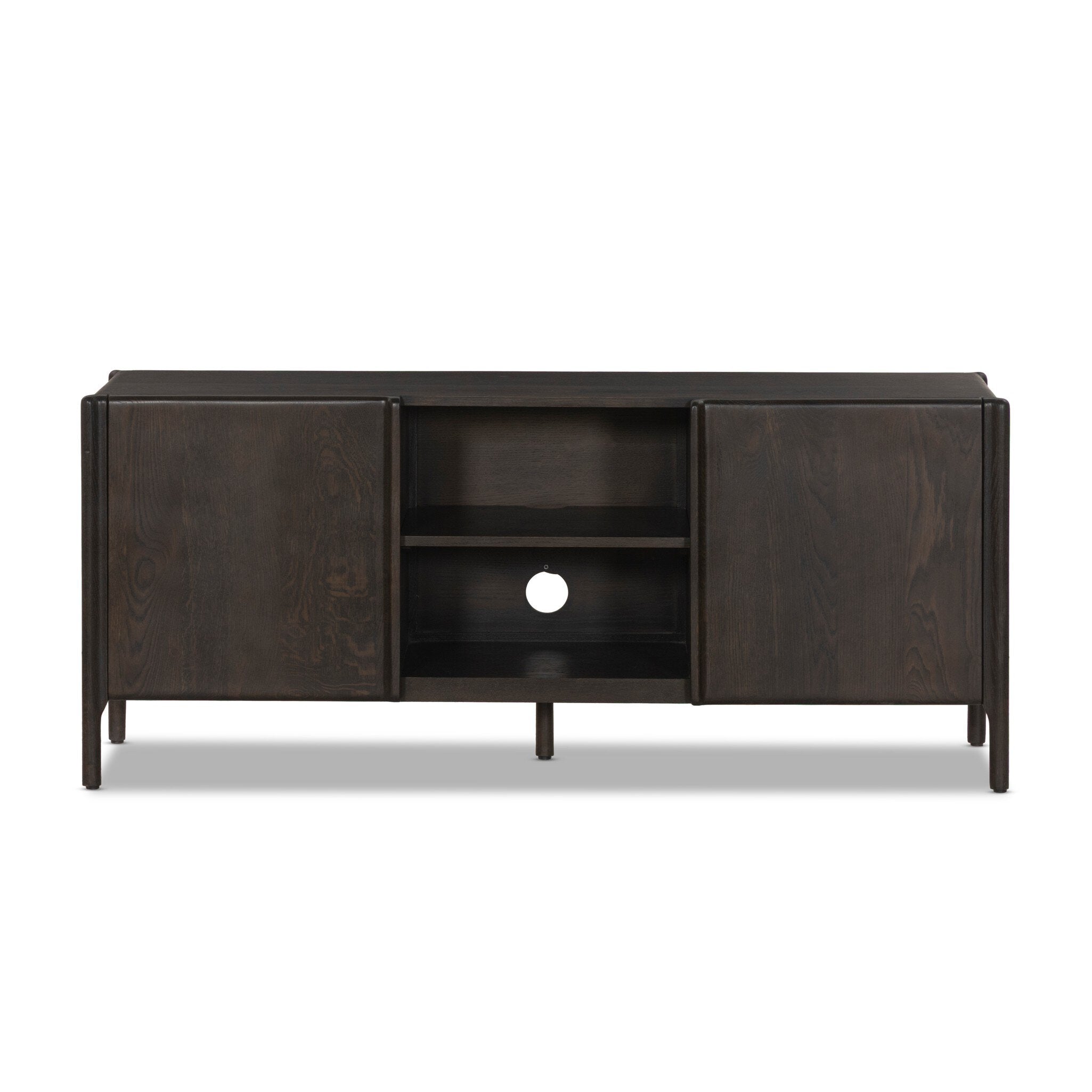 Cosgrove Media Console FURNITURE - console table Four Hands Espresso Oak Veneer
