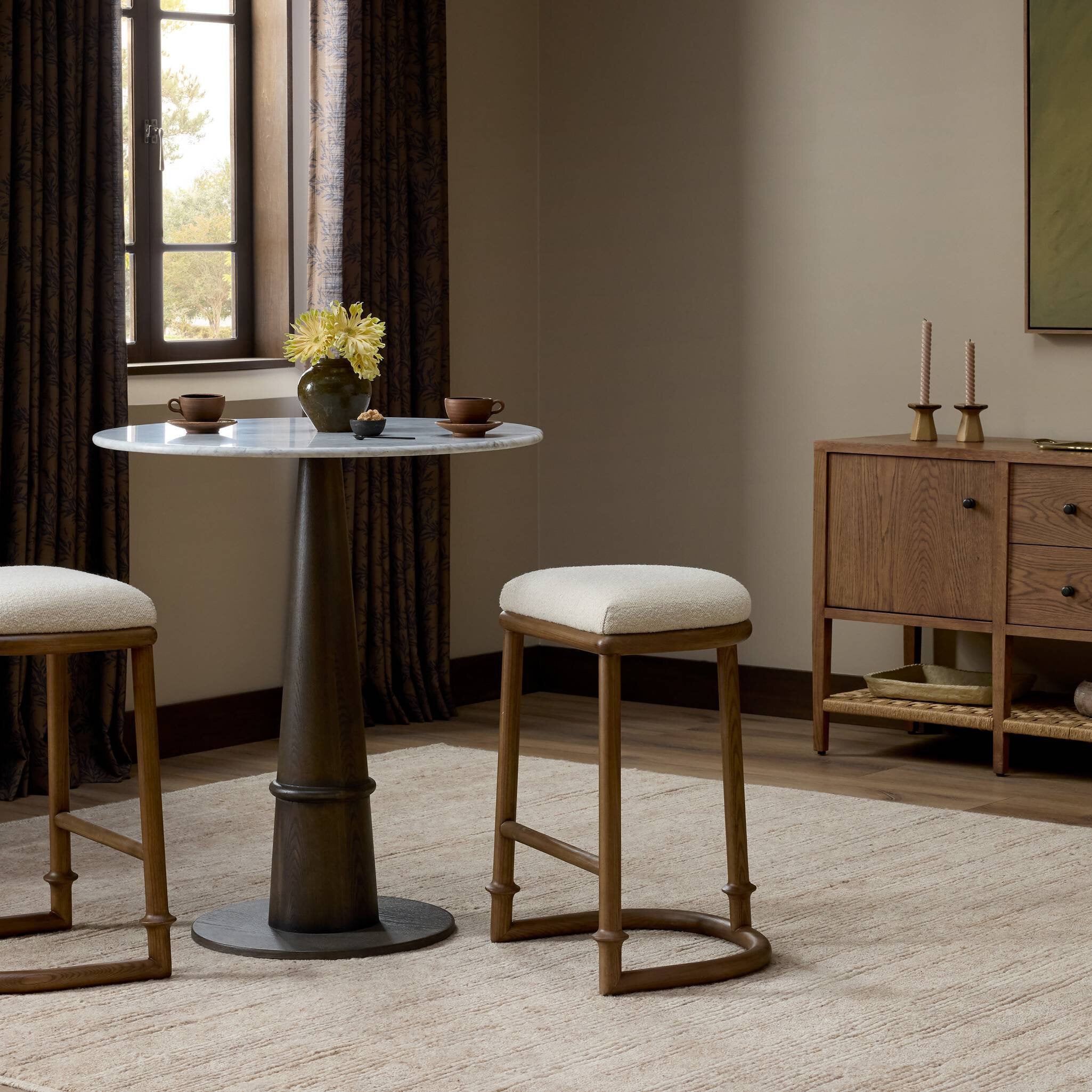 Royce Backless Stool FURNITURE - stools Four Hands
