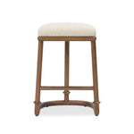 Royce Backless Stool FURNITURE - stools Four Hands Charter Oatmeal