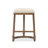 Royce Backless Stool FURNITURE - stools Four Hands Charter Oatmeal