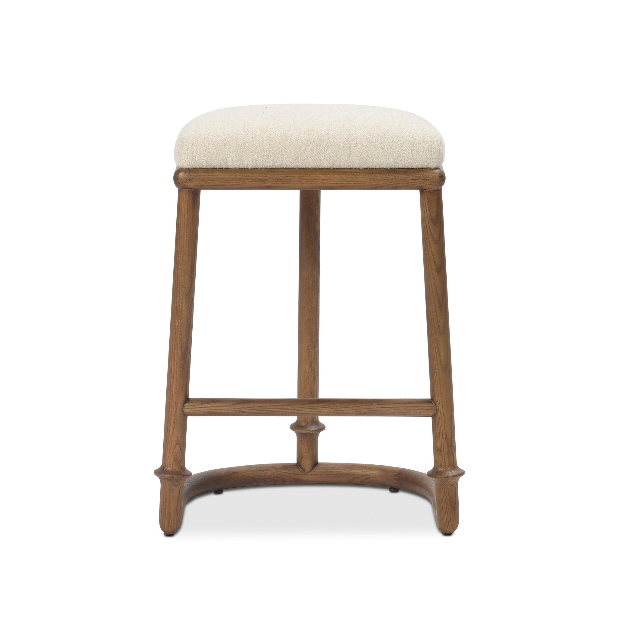 Royce Backless Stool FURNITURE - stools Four Hands Charter Oatmeal