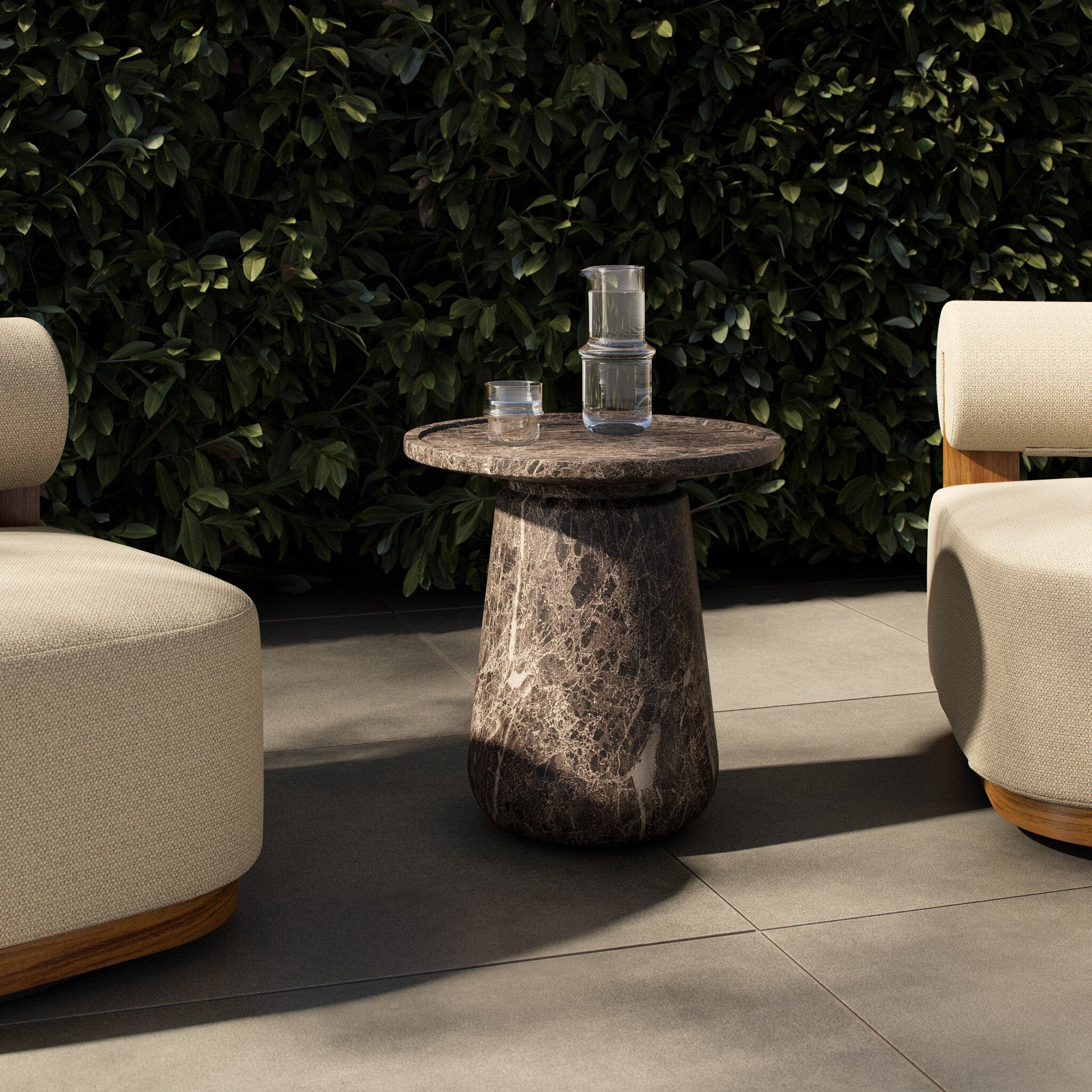 Claire Outdoor End Table FURNITURE - end table Four Hands