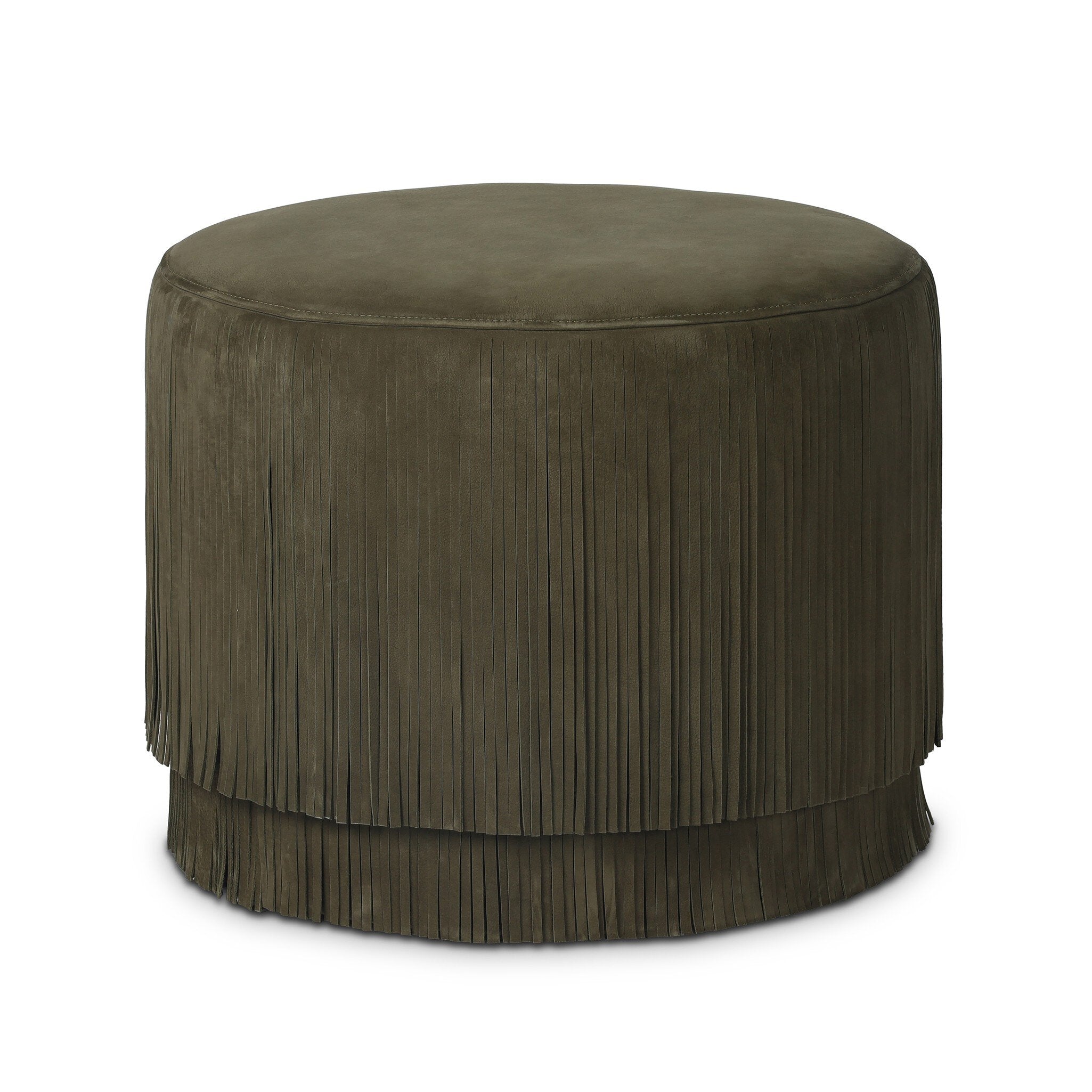 Rooney Ottoman FURNITURE - ottoman Four Hands Nubuck Olive