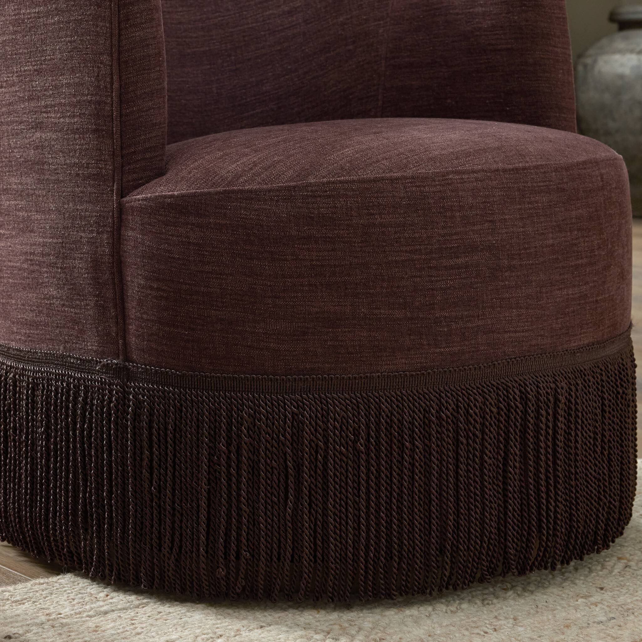 Aurora Fringe Swivel Chair FURNITURE - chairs Four Hands
