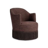 Aurora Fringe Swivel Chair FURNITURE - chairs Four Hands Laughlin Plum