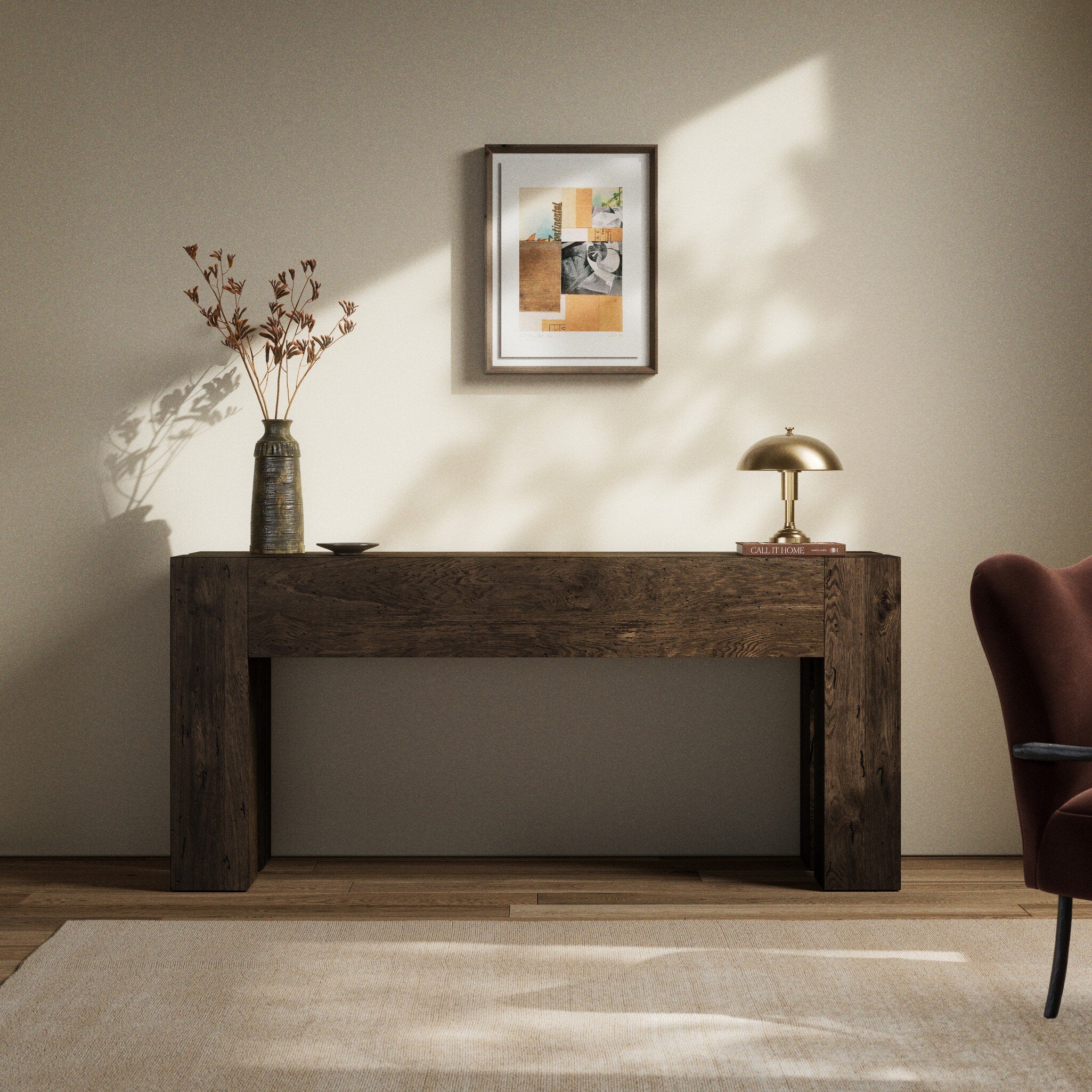 Abaso Console Table FURNITURE - console table Four Hands