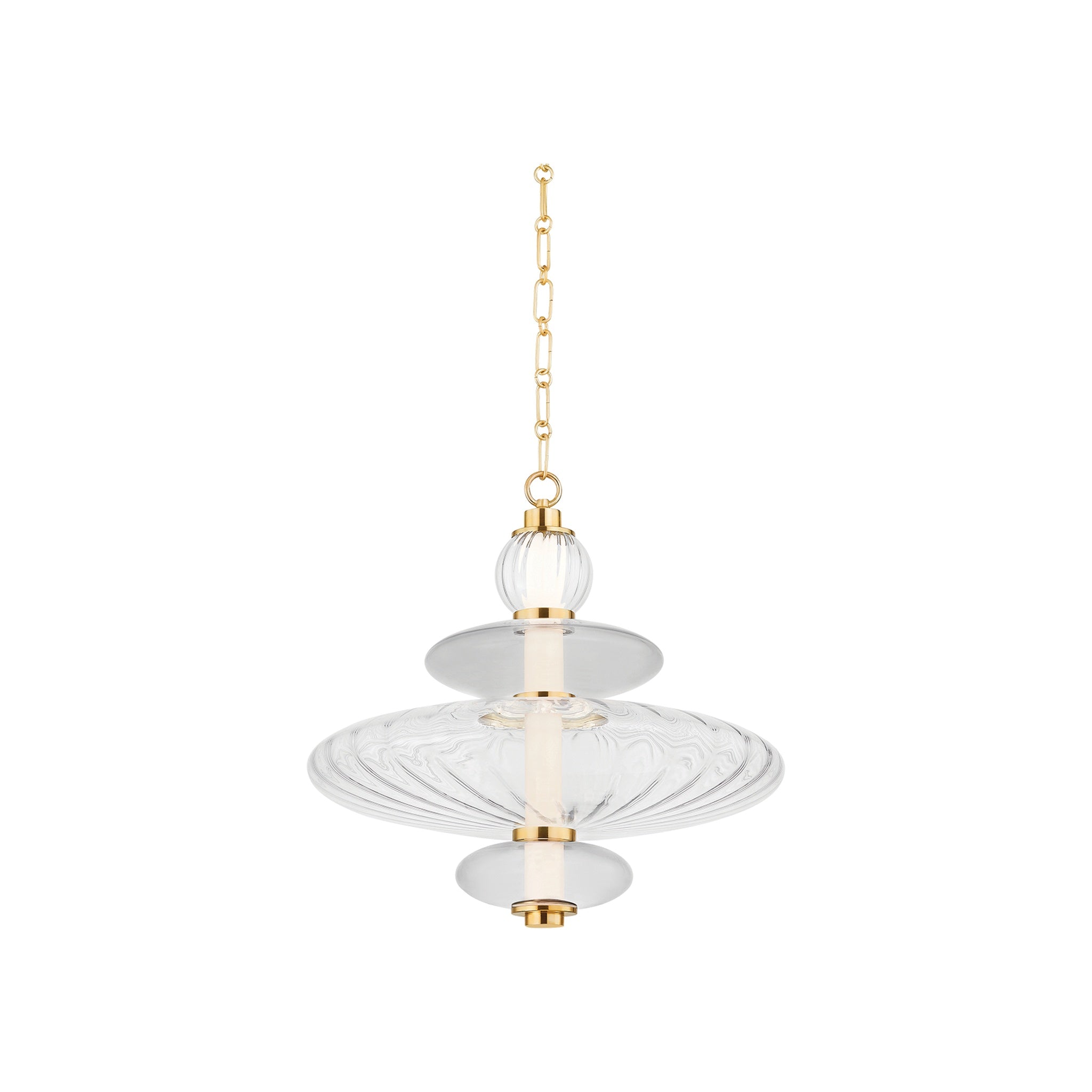 Williams Pendant, Aged Brass Small