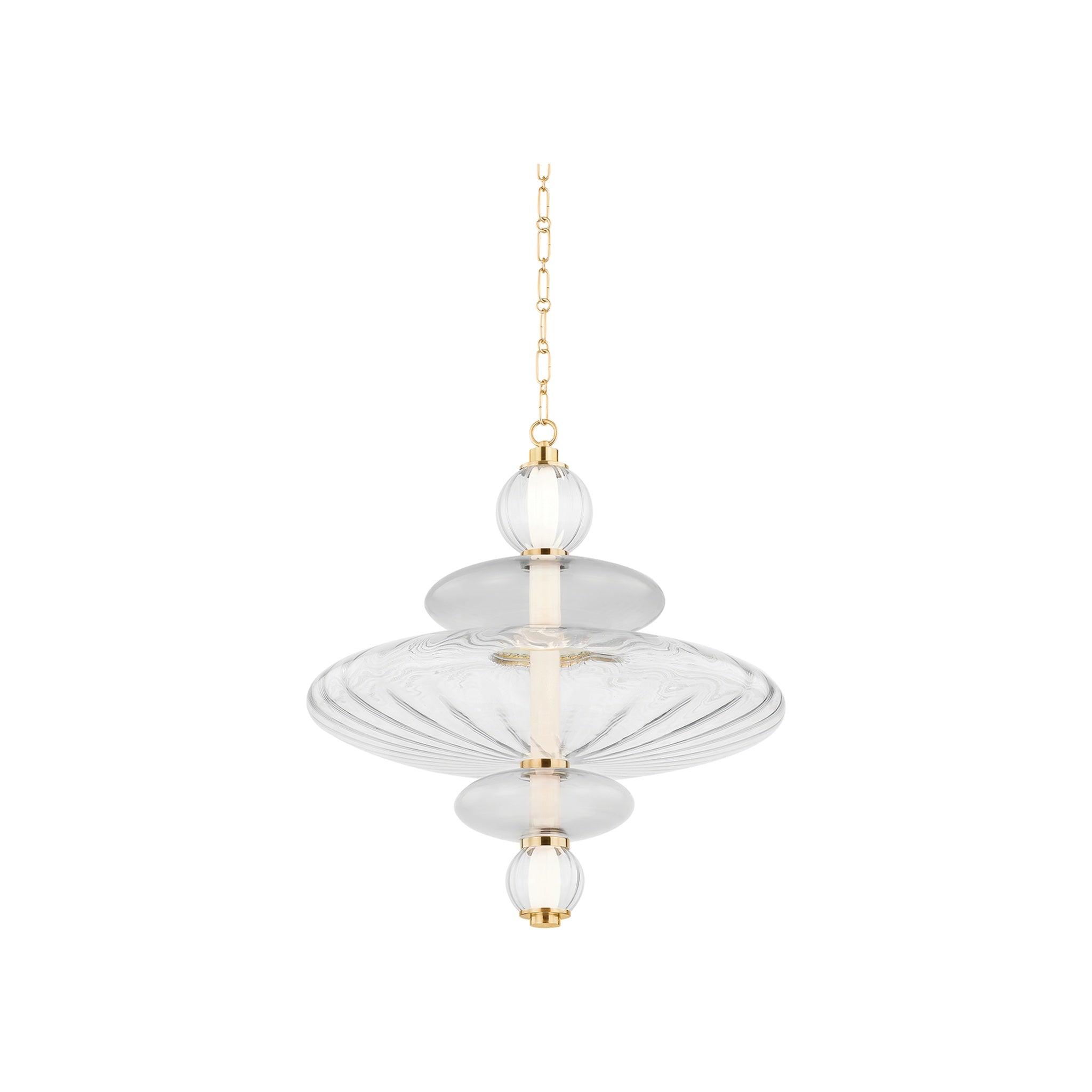 Williams Pendant, Aged Brass Large