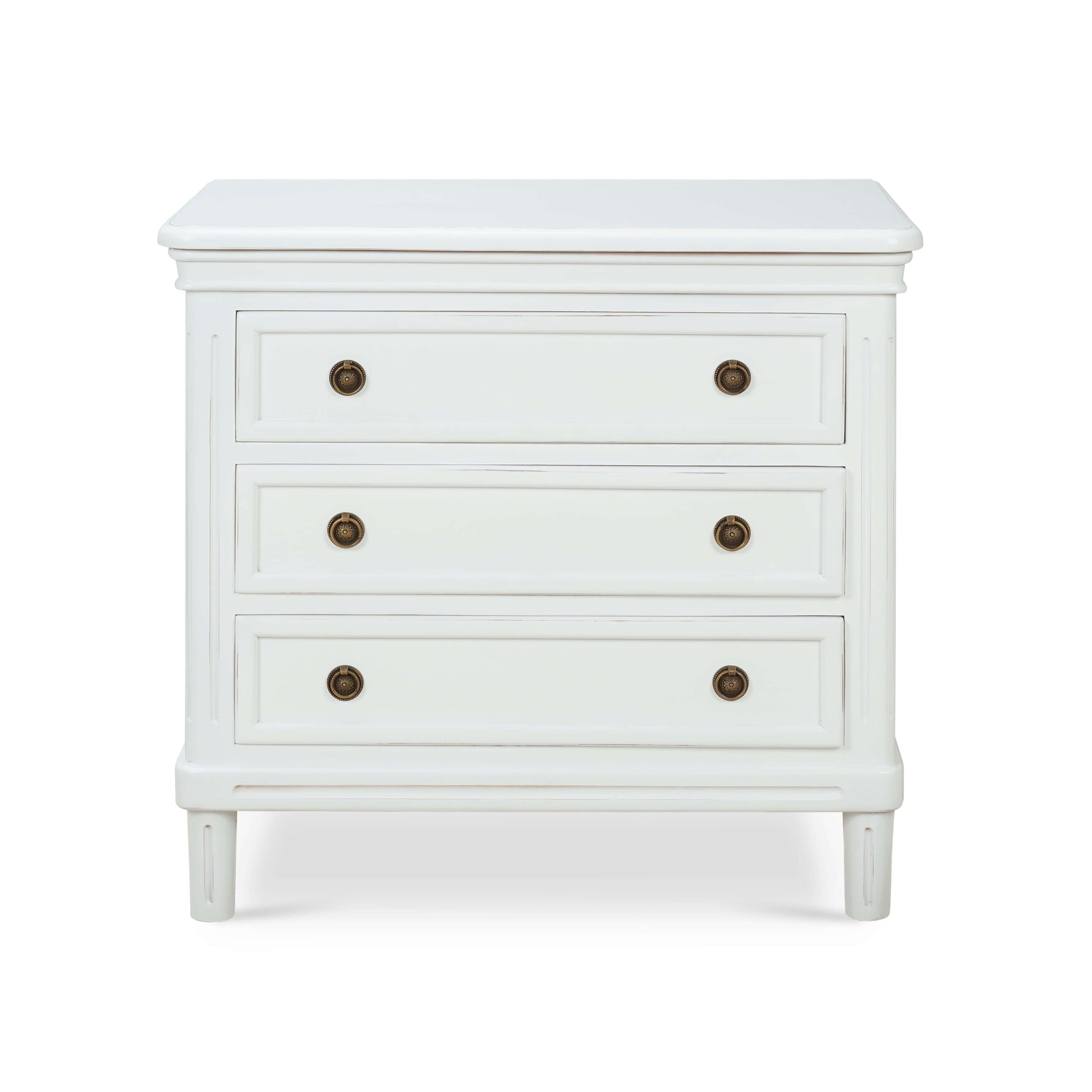 Hayward 3 Drawer Dresser Small FURNITURE - dressers & chests Bramble Architectural White