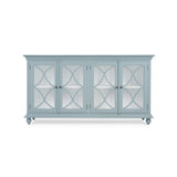 Hamilton 4 Door Buffet FURNITURE - sideboards & cabinets Bramble Frosted Blue w/ True White Interior and no distressing