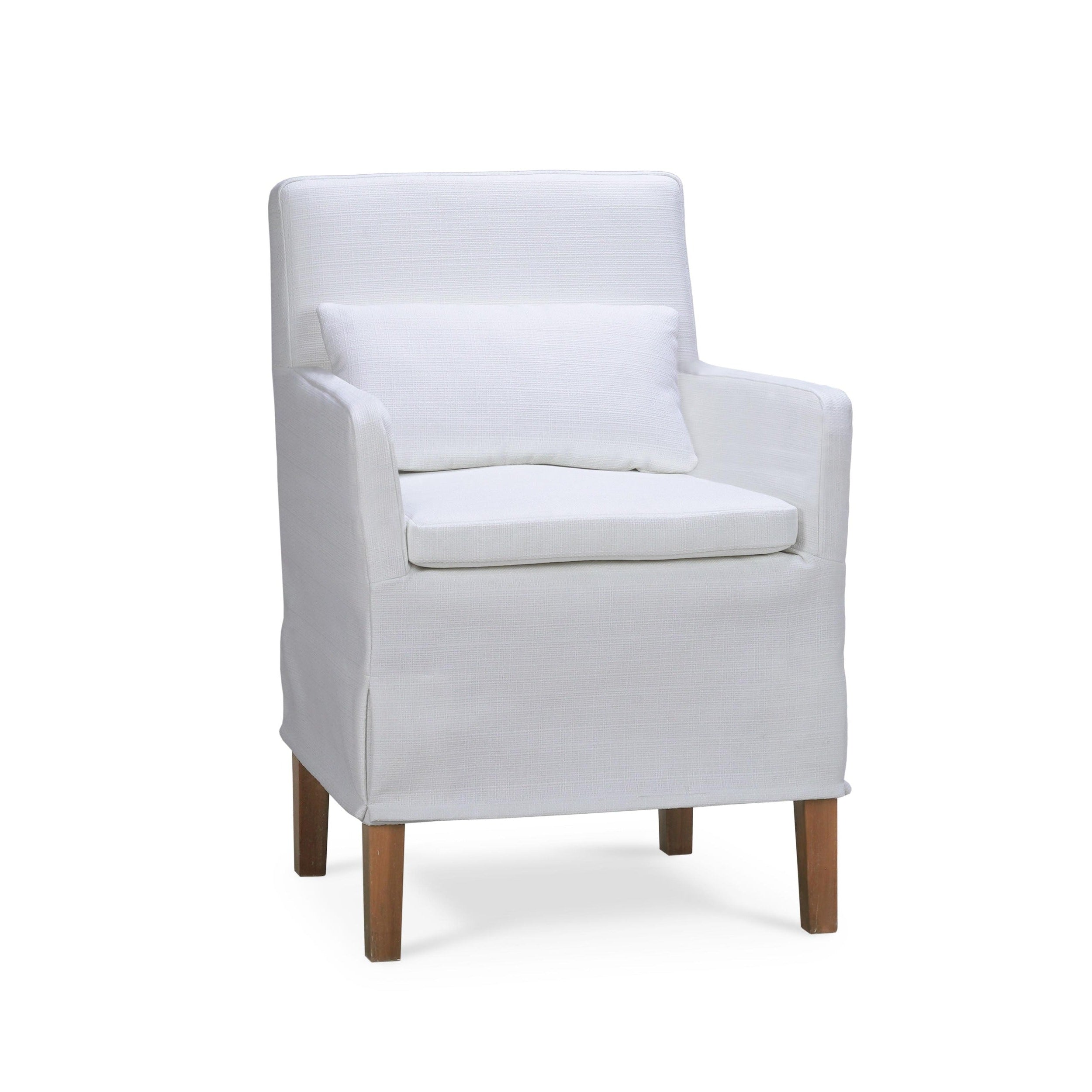Bilboa Slipcovered Arm Dining Chair