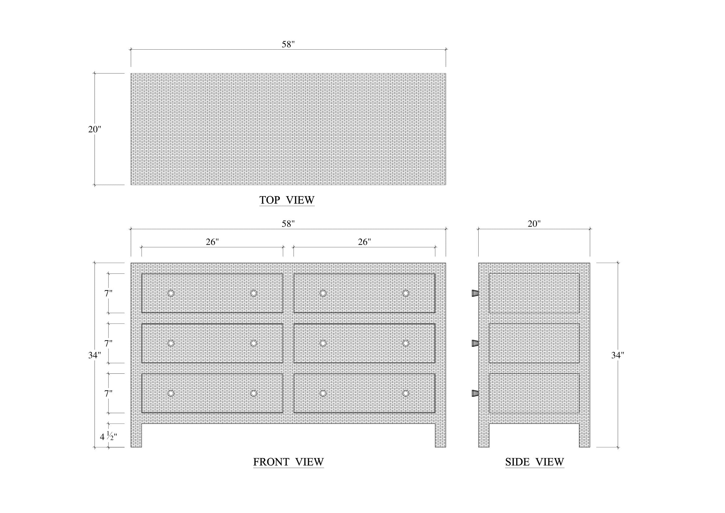 Kylie 6 Drawer Dresser FURNITURE - dresser Bramble