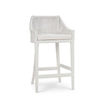 Savanah Counter/Bar Stool FURNITURE - barstools & counter stool Bramble True White Rattan & Legs w/ Arctic White Seat Cushion Counter Stool