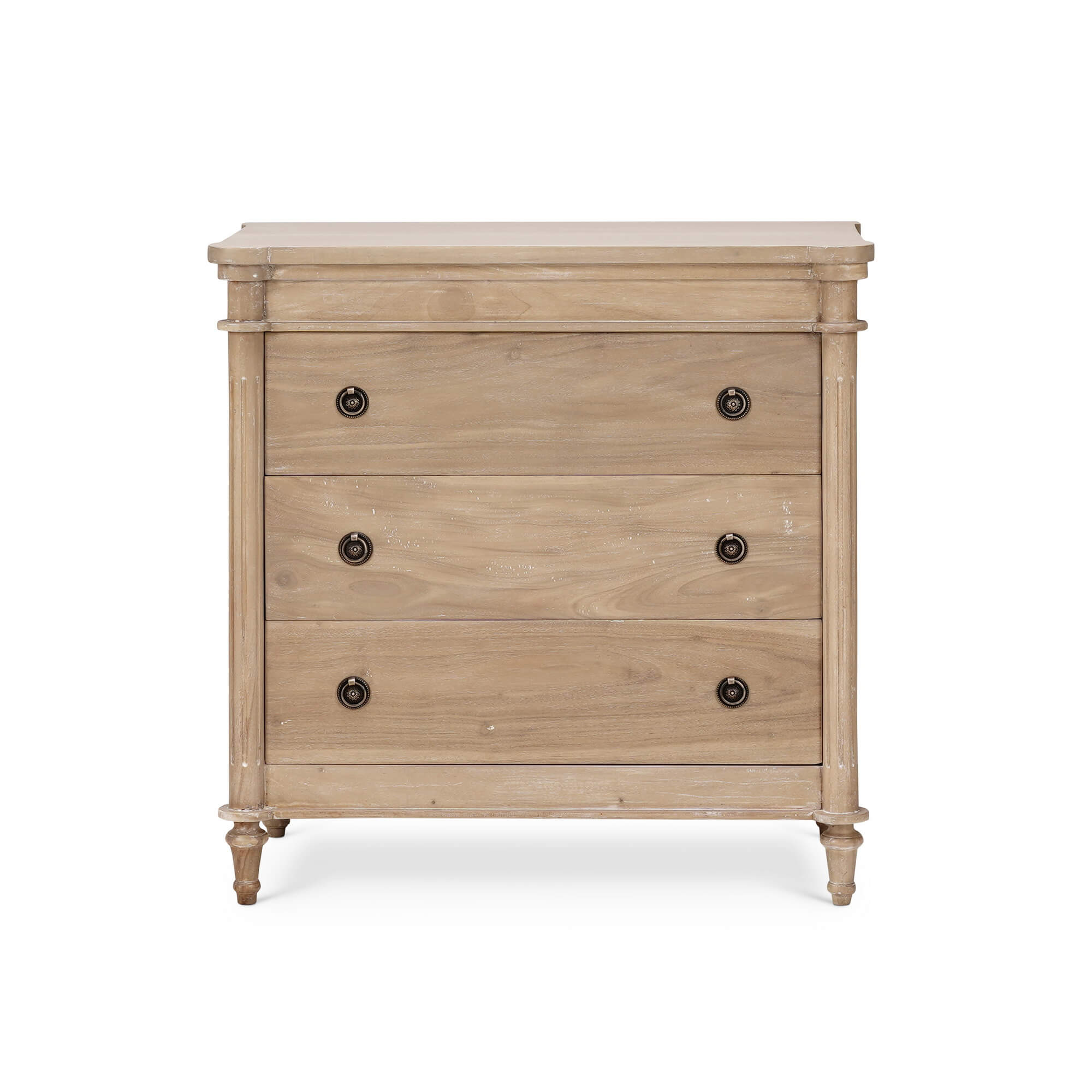 Kelly 3 Drawer Bedside Table