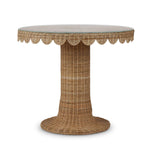 Scalloped Rattan Bistro Table FURNITURE - dining table Bramble