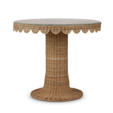 Scalloped Rattan Bistro Table FURNITURE - dining table Bramble