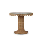 Scalloped Rattan Bistro Table FURNITURE - dining table Bramble